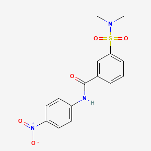 molecular formula C15H15N3O5S B4163856 3-[(dimethylamino)sulfonyl]-N-(4-nitrophenyl)benzamide 