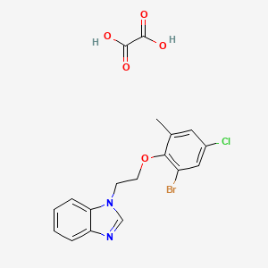 molecular formula C18H16BrClN2O5 B4163886 1-[2-(2-bromo-4-chloro-6-methylphenoxy)ethyl]-1H-benzimidazole oxalate 