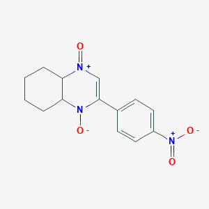 molecular formula C14H15N3O4 B4163891 2-(4-nitrophenyl)-4a,5,6,7,8,8a-hexahydroquinoxaline 1,4-dioxide 