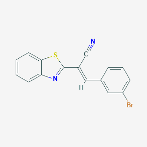 molecular formula C16H9BrN2S B416390 (2E)-2-(1,3-benzothiazol-2-yl)-3-(3-bromophenyl)prop-2-enenitrile CAS No. 301312-77-6