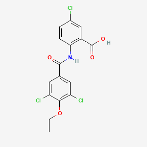 molecular formula C16H12Cl3NO4 B4163910 5-chloro-2-[(3,5-dichloro-4-ethoxybenzoyl)amino]benzoic acid 