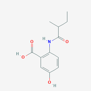 molecular formula C12H15NO4 B4163922 5-hydroxy-2-[(2-methylbutanoyl)amino]benzoic acid 