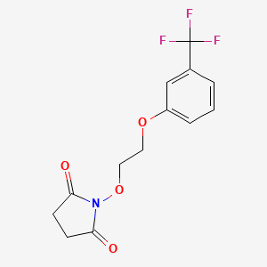 molecular formula C13H12F3NO4 B4163932 1-{2-[3-(trifluoromethyl)phenoxy]ethoxy}-2,5-pyrrolidinedione 