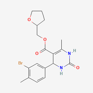 tetrahydro-2-furanylmethyl 4-(3-bromo-4-methylphenyl)-6-methyl-2-oxo-1,2,3,4-tetrahydro-5-pyrimidinecarboxylate