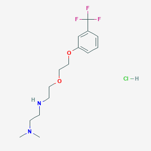 molecular formula C15H24ClF3N2O2 B4163952 N,N-dimethyl-N'-(2-{2-[3-(trifluoromethyl)phenoxy]ethoxy}ethyl)-1,2-ethanediamine hydrochloride 
