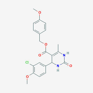 4-methoxybenzyl 4-(3-chloro-4-methoxyphenyl)-6-methyl-2-oxo-1,2,3,4-tetrahydro-5-pyrimidinecarboxylate