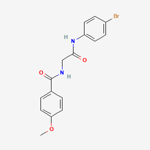 molecular formula C16H15BrN2O3 B4163965 N-{2-[(4-bromophenyl)amino]-2-oxoethyl}-4-methoxybenzamide 