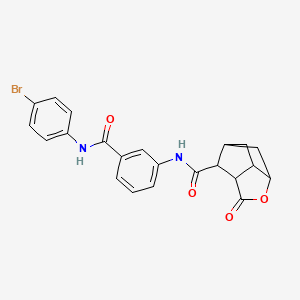 N-(3-{[(4-bromophenyl)amino]carbonyl}phenyl)-5-oxo-4-oxatricyclo[4.2.1.0~3,7~]nonane-9-carboxamide