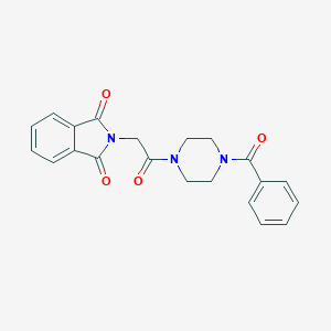 molecular formula C21H19N3O4 B416398 2-(2-(4-苯甲酰哌嗪-1-基)-2-氧代乙基)异吲哚啉-1,3-二酮 CAS No. 332150-54-6