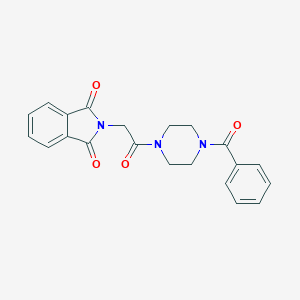 molecular formula C21H19N3O4 B416398 2-(2-(4-Benzoylpiperazin-1-yl)-2-oxoethyl)isoindolin-1,3-dion CAS No. 332150-54-6