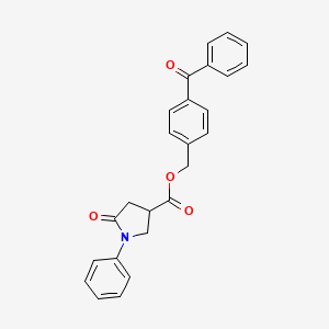 4-benzoylbenzyl 5-oxo-1-phenyl-3-pyrrolidinecarboxylate