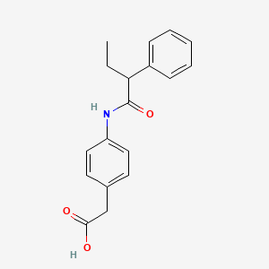 molecular formula C18H19NO3 B4163995 {4-[(2-phenylbutanoyl)amino]phenyl}acetic acid 