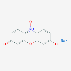 molecular formula C12H6NNaO4 B041640 3H-吩恶嗪-3-酮，7-羟基-，10-氧化物，钠盐 CAS No. 62758-13-8