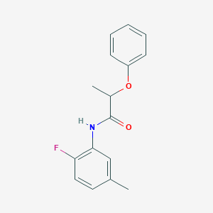 molecular formula C16H16FNO2 B4164048 N-(2-fluoro-5-methylphenyl)-2-phenoxypropanamide 