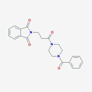 molecular formula C22H21N3O4 B416405 2-[3-(4-benzoyl-1-piperazinyl)-3-oxopropyl]-1H-isoindole-1,3(2H)-dione CAS No. 332150-56-8