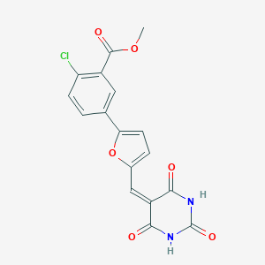 methyl 2-chloro-5-(5-{[2,4,6-trioxotetrahydro-5(2H)-pyrimidinyliden]methyl}-2-furyl)benzoate