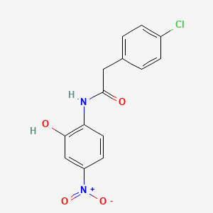 molecular formula C14H11ClN2O4 B4164064 2-(4-chlorophenyl)-N-(2-hydroxy-4-nitrophenyl)acetamide 