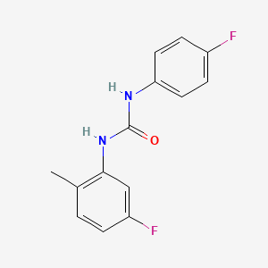 molecular formula C14H12F2N2O B4164110 N-(5-fluoro-2-methylphenyl)-N'-(4-fluorophenyl)urea 