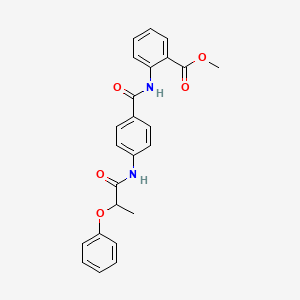 molecular formula C24H22N2O5 B4164141 methyl 2-({4-[(2-phenoxypropanoyl)amino]benzoyl}amino)benzoate 