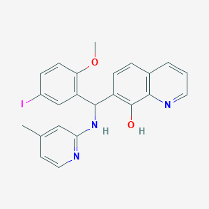 molecular formula C23H20IN3O2 B4164155 7-{(5-iodo-2-methoxyphenyl)[(4-methyl-2-pyridinyl)amino]methyl}-8-quinolinol 