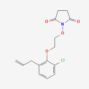 molecular formula C15H16ClNO4 B4164166 1-[2-(2-allyl-6-chlorophenoxy)ethoxy]-2,5-pyrrolidinedione 