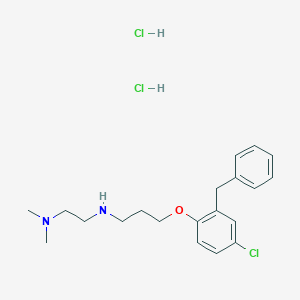 molecular formula C20H29Cl3N2O B4164194 N'-[3-(2-benzyl-4-chlorophenoxy)propyl]-N,N-dimethylethane-1,2-diamine dihydrochloride 