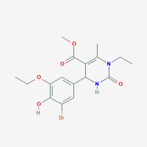 methyl 4-(3-bromo-5-ethoxy-4-hydroxyphenyl)-1-ethyl-6-methyl-2-oxo-1,2,3,4-tetrahydro-5-pyrimidinecarboxylate