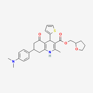 tetrahydro-2-furanylmethyl 7-[4-(dimethylamino)phenyl]-2-methyl-5-oxo-4-(2-thienyl)-1,4,5,6,7,8-hexahydro-3-quinolinecarboxylate