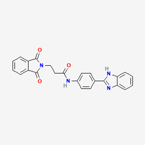 N-[4-(1H-benzimidazol-2-yl)phenyl]-3-(1,3-dioxo-1,3-dihydro-2H-isoindol-2-yl)propanamide