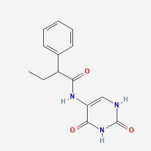 molecular formula C14H15N3O3 B4164240 N-(2,4-dioxo-1,2,3,4-tetrahydro-5-pyrimidinyl)-2-phenylbutanamide 