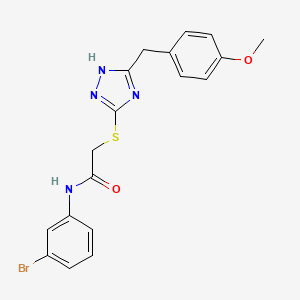 molecular formula C18H17BrN4O2S B4164245 N-(3-bromophenyl)-2-{[5-(4-methoxybenzyl)-4H-1,2,4-triazol-3-yl]thio}acetamide 