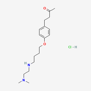 molecular formula C18H31ClN2O2 B4164252 4-[4-(4-{[2-(dimethylamino)ethyl]amino}butoxy)phenyl]-2-butanone hydrochloride 