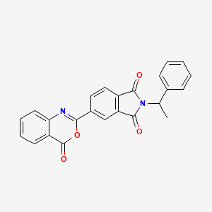 molecular formula C24H16N2O4 B4164269 5-(4-oxo-4H-3,1-benzoxazin-2-yl)-2-(1-phenylethyl)-1H-isoindole-1,3(2H)-dione 