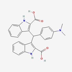 3,3'-{[4-(dimethylamino)phenyl]methylene}bis(1H-indole-2-carboxylic acid)