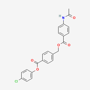 molecular formula C23H18ClNO5 B4164302 4-[(4-chlorophenoxy)carbonyl]benzyl 4-(acetylamino)benzoate 