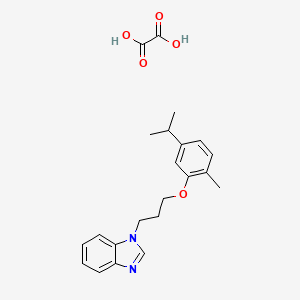 molecular formula C22H26N2O5 B4164324 1-[3-(5-isopropyl-2-methylphenoxy)propyl]-1H-benzimidazole oxalate 