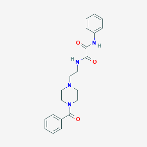 molecular formula C21H24N4O3 B416433 N-phenyl-N'-{2-[4-(phenylcarbonyl)piperazin-1-yl]ethyl}ethanediamide 