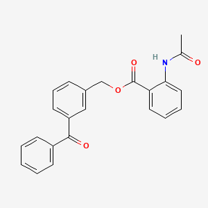 molecular formula C23H19NO4 B4164340 3-benzoylbenzyl 2-(acetylamino)benzoate 