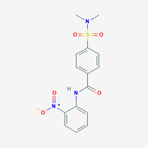 molecular formula C15H15N3O5S B4164354 4-[(dimethylamino)sulfonyl]-N-(2-nitrophenyl)benzamide 