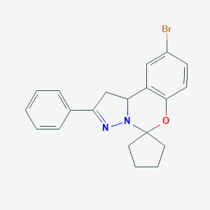 9'-Bromo-2'-phenyl-1',10'b-dihydrospiro(cyclopentane-1,5'-pyrazolo[1,5-c][1,3]benzoxazine)