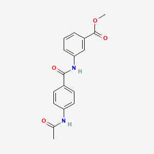 molecular formula C17H16N2O4 B4164384 methyl 3-{[4-(acetylamino)benzoyl]amino}benzoate 
