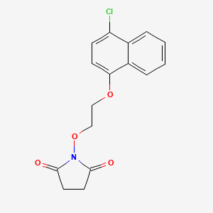 molecular formula C16H14ClNO4 B4164386 1-{2-[(4-chloro-1-naphthyl)oxy]ethoxy}-2,5-pyrrolidinedione 