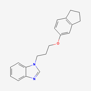 molecular formula C19H20N2O B4164401 1-[3-(2,3-dihydro-1H-inden-5-yloxy)propyl]-1H-benzimidazole 