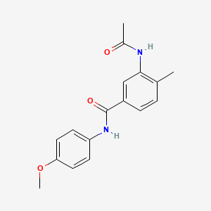 molecular formula C17H18N2O3 B4164408 3-(acetylamino)-N-(4-methoxyphenyl)-4-methylbenzamide 