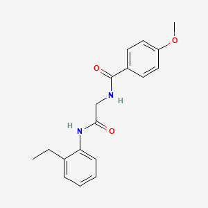 molecular formula C18H20N2O3 B4164462 N-{2-[(2-ethylphenyl)amino]-2-oxoethyl}-4-methoxybenzamide 