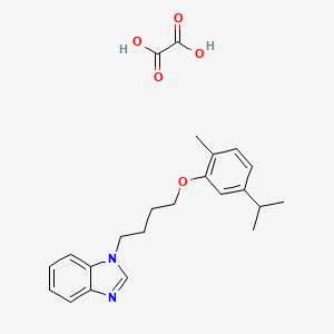 molecular formula C23H28N2O5 B4164472 1-[4-(5-isopropyl-2-methylphenoxy)butyl]-1H-benzimidazole oxalate 