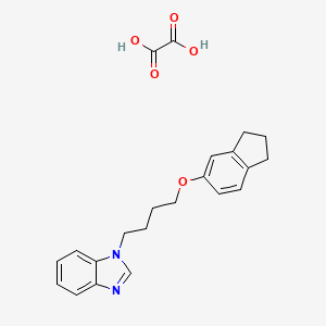 molecular formula C22H24N2O5 B4164478 1-[4-(2,3-dihydro-1H-inden-5-yloxy)butyl]-1H-benzimidazole oxalate 