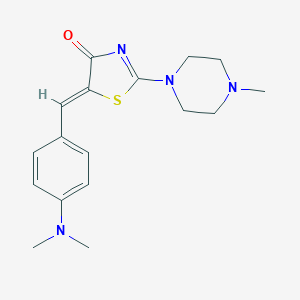 molecular formula C17H22N4OS B416448 5-[4-(dimethylamino)benzylidene]-2-(4-methyl-1-piperazinyl)-1,3-thiazol-4(5H)-one CAS No. 372507-09-0