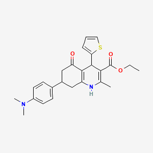 ethyl 7-[4-(dimethylamino)phenyl]-2-methyl-5-oxo-4-(2-thienyl)-1,4,5,6,7,8-hexahydro-3-quinolinecarboxylate