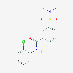 molecular formula C15H15ClN2O3S B4164485 N-(2-chlorophenyl)-3-[(dimethylamino)sulfonyl]benzamide 